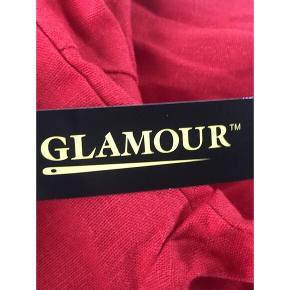 Glamour Short Bell Sleeve Crochet Embellishment Red Dress Size 18 NWT - Picture 9 of 11